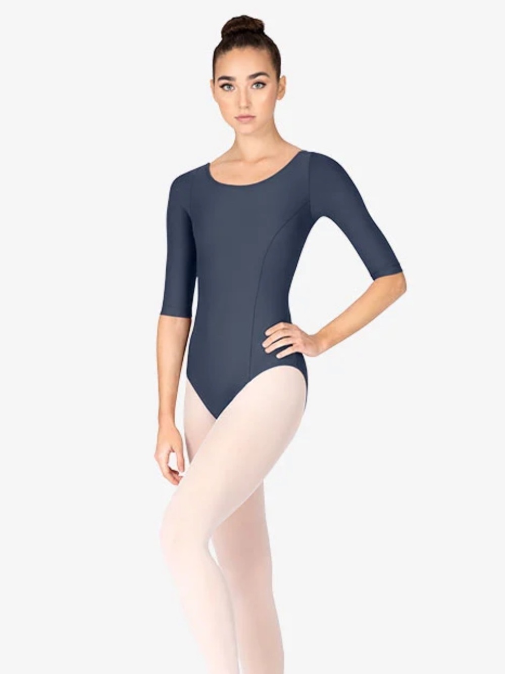 Mariia 3/4 Sleeve Boat Neck Leotard
